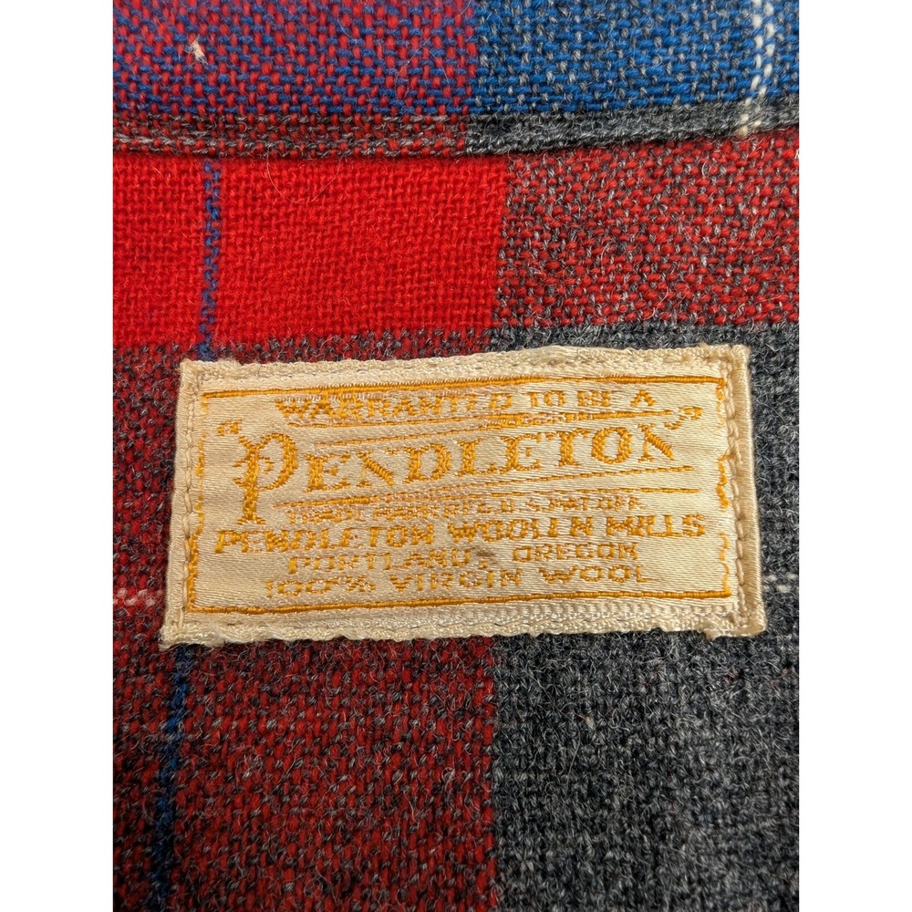 Vintage 50s Pendleton Cardigan Sweater Womens Medium Tartan Plaid 100% Wool USA - Picture 2 of 15